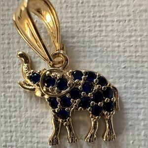 Blue Elephant Pendant. NIP